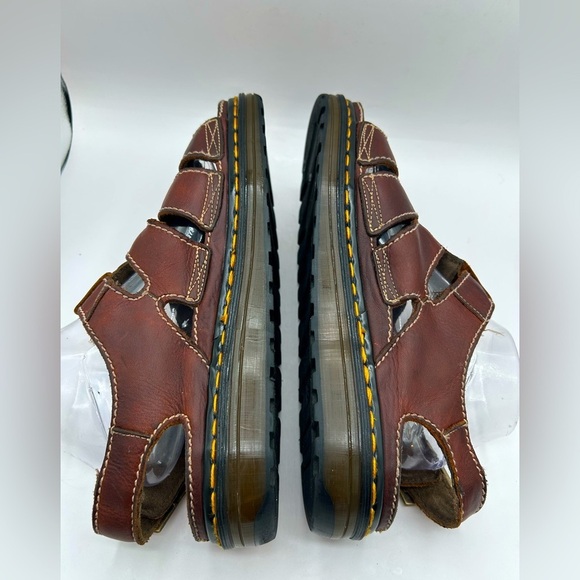 RARE MIE Vintage Dr Martens Fisherman Sandals 90s  Brown Leather  Mens 12 Y2K - Picture 13 of 17